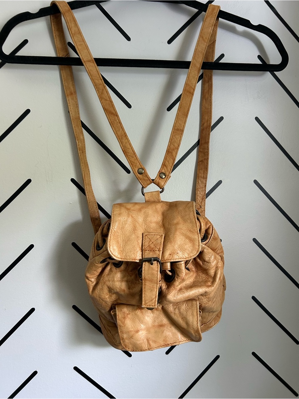 vintage Wilsons Leather drawstring mini backpack
